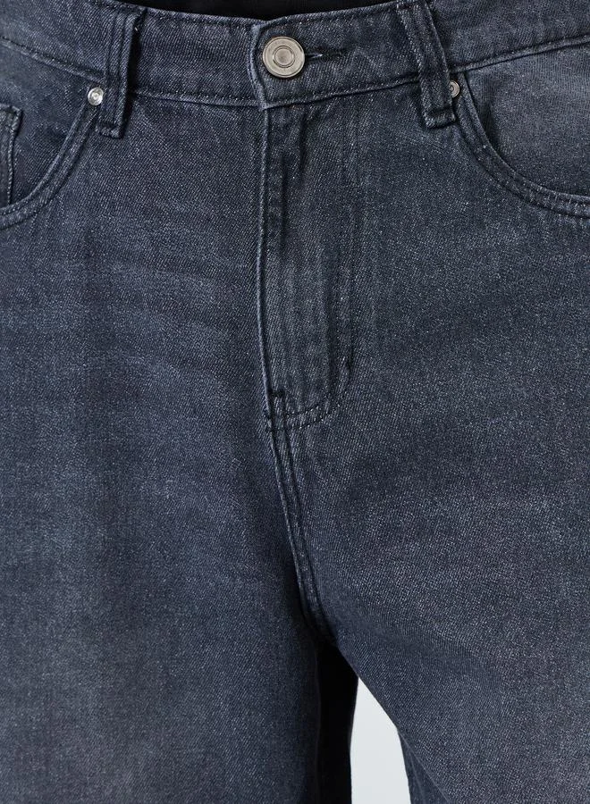 ستايلي جينز باجي بغسيل فحم للرجال